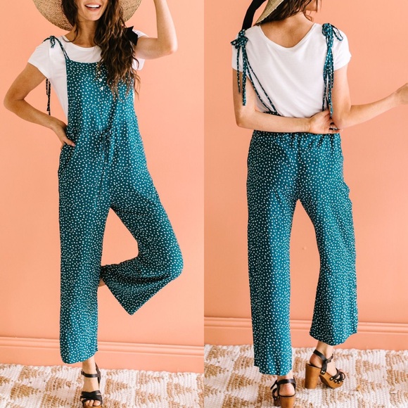 Dash of Pink Pants - Happy Thoughts & Spots Jumpsuit